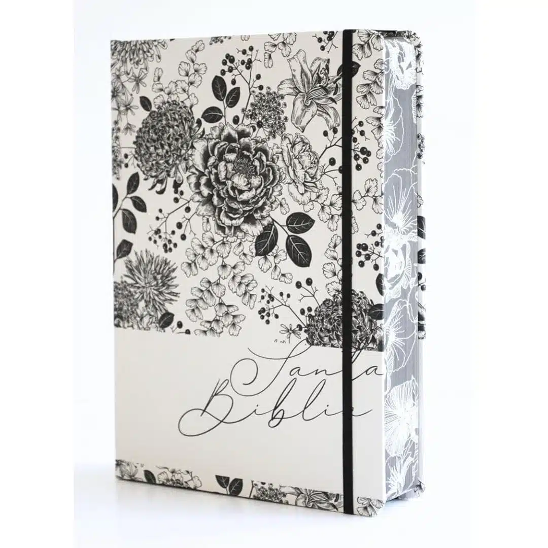 Biblia de Apuntes, Reina Valera 1960, Tapa Dura, Blanco y Negro con flores 9798890982292 Biblia de Apuntes, Reina Valera 1960, Tapa Dura, Blanco y Negro con flores - Imagen 2