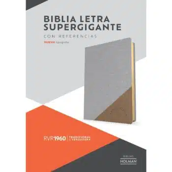 Biblia Reina Valera 1960, Letra Super Gigante, Símil Piel, Gris-Café