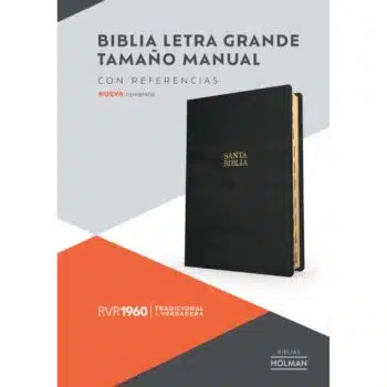Inicio Biblia Reina Valera 1960, Tamaño Manual, Letra Grande, Símil Piel, Índice, Negro
