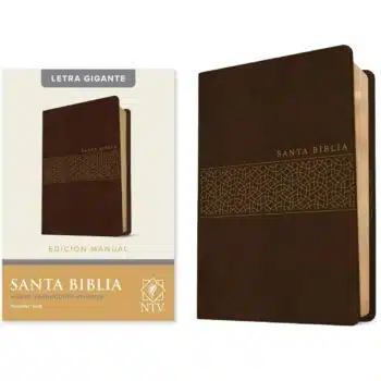 Inicio Biblia NTV, Tamaño Manual, Letra Gigante, Símil Piel, Café, Canto Dorado