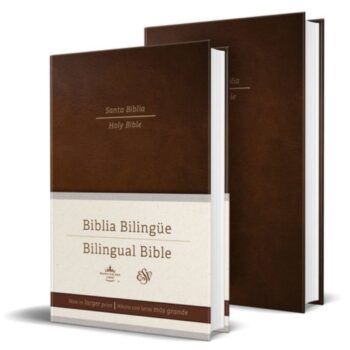 Inicio Biblia Bilingüe Reina Valera 1960/ESV, Letra Grande, Tapa Dura, Marrón
