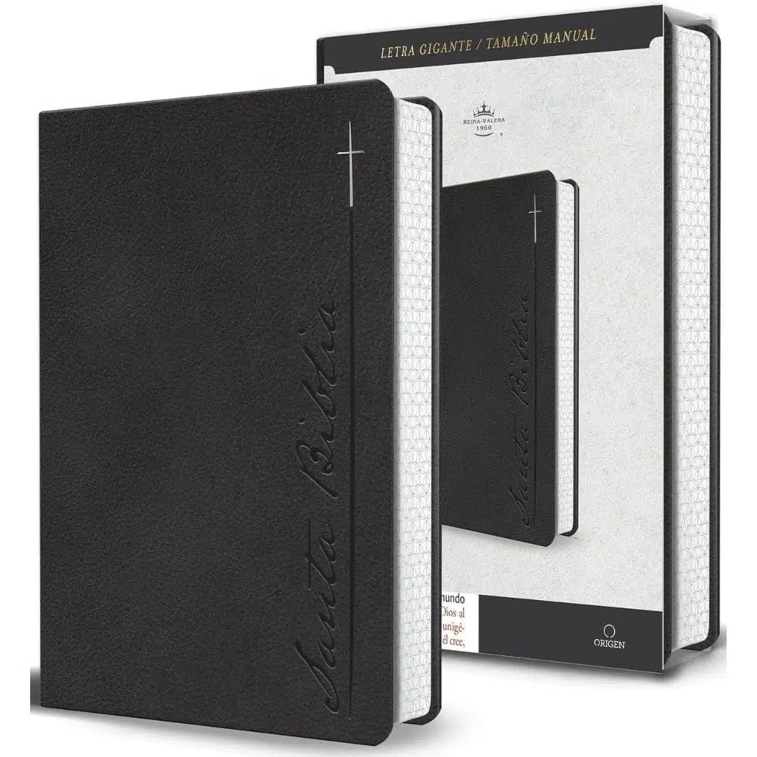 Biblia Reina Valera 1960, Tamaño Manual, Letra Gigante, Símil Piel, Gris, Canto pintado 9798890982216 Biblia Reina Valera 1960, Tamaño Manual, Letra Gigante, Símil Piel, Gris, Canto pintado