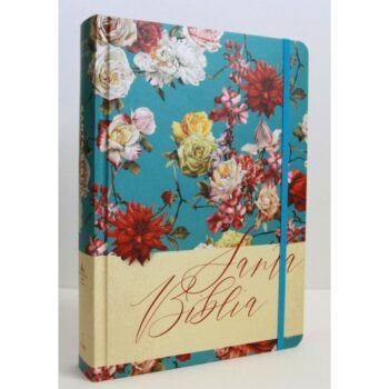 Alternative view of Biblia de Apuntes, Reina Valera 1960, Tapa Dura, Azul con flores