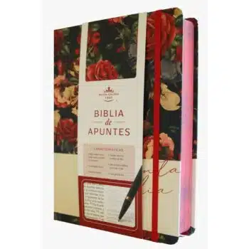 Inicio Biblia de Apuntes Reina Valera 1960, Tapa Dura, Azul Oscuro con flores