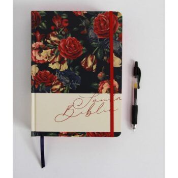Alternative view of Biblia de Apuntes Reina Valera 1960, Tapa Dura, Azul Oscuro con flores
