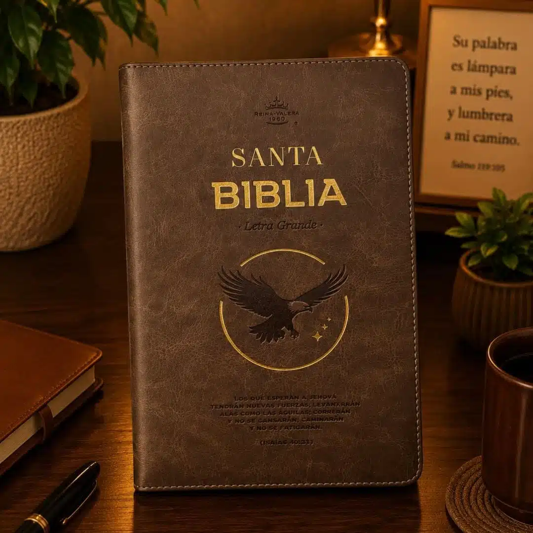 Biblia para Premios y Regalos, Reina Valera 1960, Letra Grande, Símil Piel, Cierre, Águila, Café 9798893845396 Biblia para Premios y Regalos, Reina Valera 1960, Letra Grande, Símil Piel, Cierre, Águila, Café