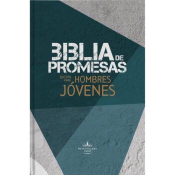 Biblia de Promesas para Hombres Jóvenes Reina Valera 1960, Letra Grande, Tapa Dura, Azul-Gris