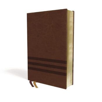 Alternative view of Biblia de Estudio Teología Bíblica NVI, Símil Piel, Café