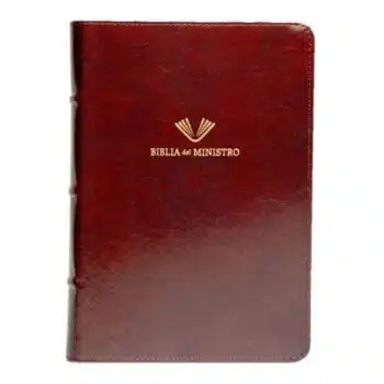 Inicio Biblia del ministro Reina Valera 1960, Edición Ampliada, Letra Grande, Piel, Caoba