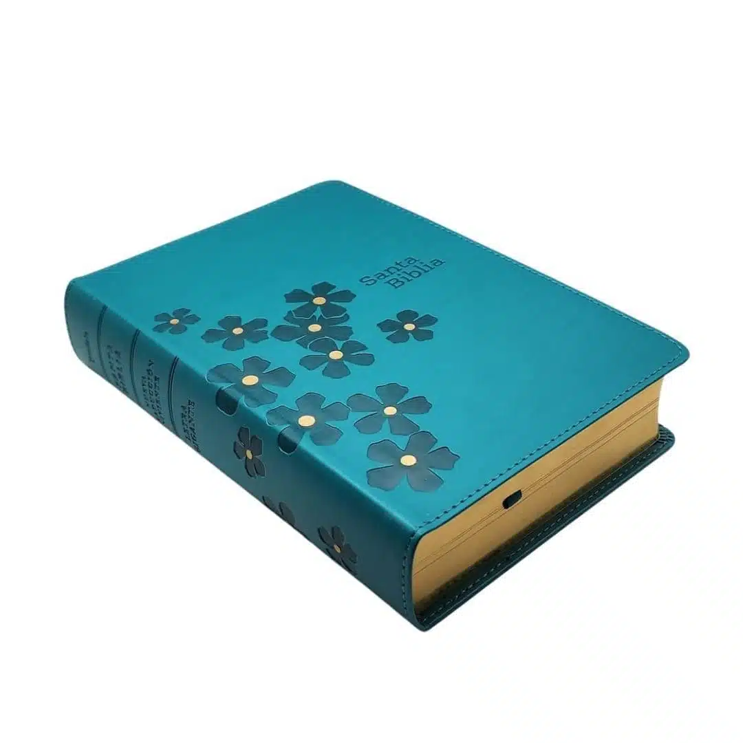 Biblia NTV, Tamaño Compacto, Letra Gigante, Símil Piel, Turquesa floral 9781496489654 Biblia NTV, Tamaño Compacto, Letra Gigante, Símil Piel, Turquesa floral - Imagen 2