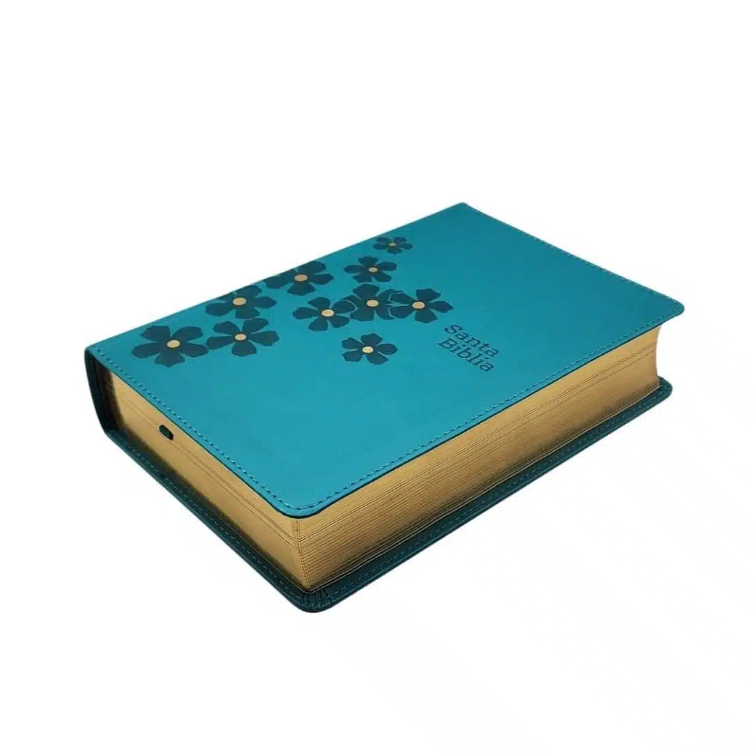 Biblia NTV, Tamaño Compacto, Letra Gigante, Símil Piel, Turquesa floral 9781496489654 Biblia NTV, Tamaño Compacto, Letra Gigante, Símil Piel, Turquesa floral - Imagen 3