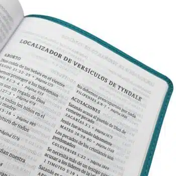 Biblia NTV, Tamaño Compacto, Letra Gigante, Símil Piel, Turquesa floral 9781496489654 Biblia NTV, Tamaño Compacto, Letra Gigante, Símil Piel, Turquesa floral - Imagen 7