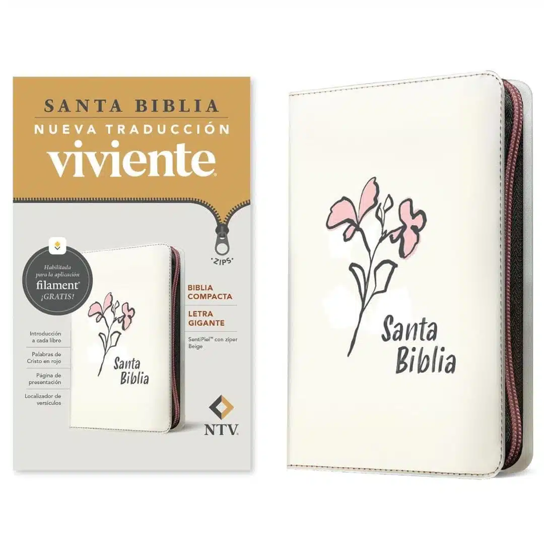 Biblia NTV, Tamaño Compacto, Letra Gigante, Símil Piel, Cierre, Blanco 9781496489692 Biblia NTV, Tamaño Compacto, Letra Gigante, Símil Piel, Cierre, Blanco