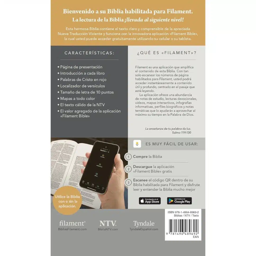 Biblia NTV, Tamaño Compacto, Letra Gigante, Símil Piel, Cierre, Blanco 9781496489692 Biblia NTV, Tamaño Compacto, Letra Gigante, Símil Piel, Cierre, Blanco - Imagen 7