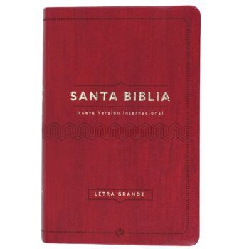 Inicio Biblia NVI, Letra Grande, Símil Piel, Vino Tinto