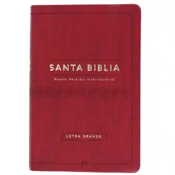 Inicio Biblia NVI, Letra Grande, Símil Piel, Vino Tinto