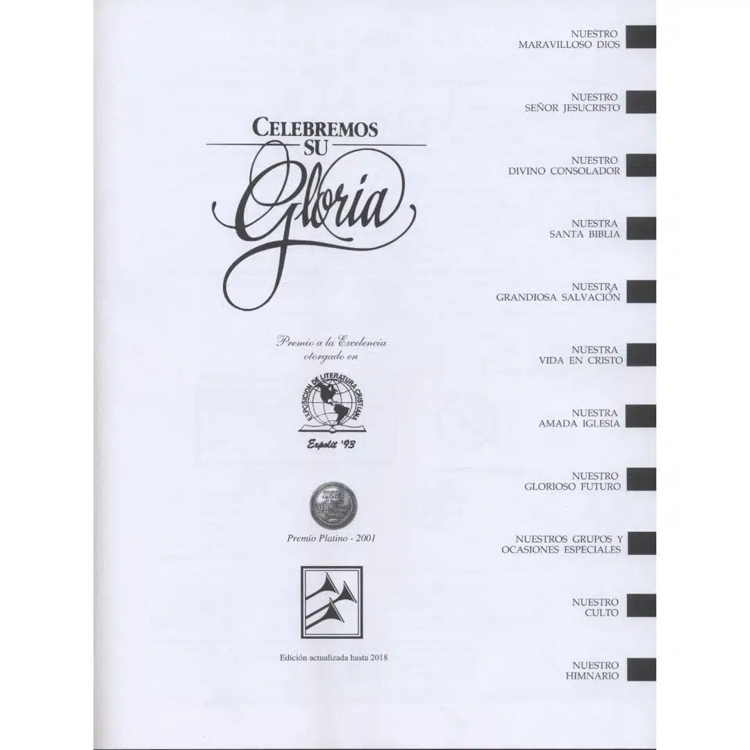 Himnario celebremos su Gloria - Libro con Notas 9789589269114 Himnario celebremos su Gloria - Libro con Notas - Imagen 2