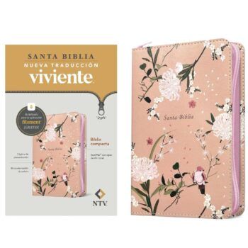 Biblia NTV, Tamaño Bolsillo, Símil Piel, Cierre, Flores