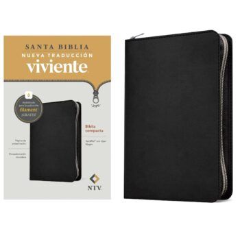 Biblia NTV, Tamaño Bolsillo, Símil Piel, Cierre, Negro
