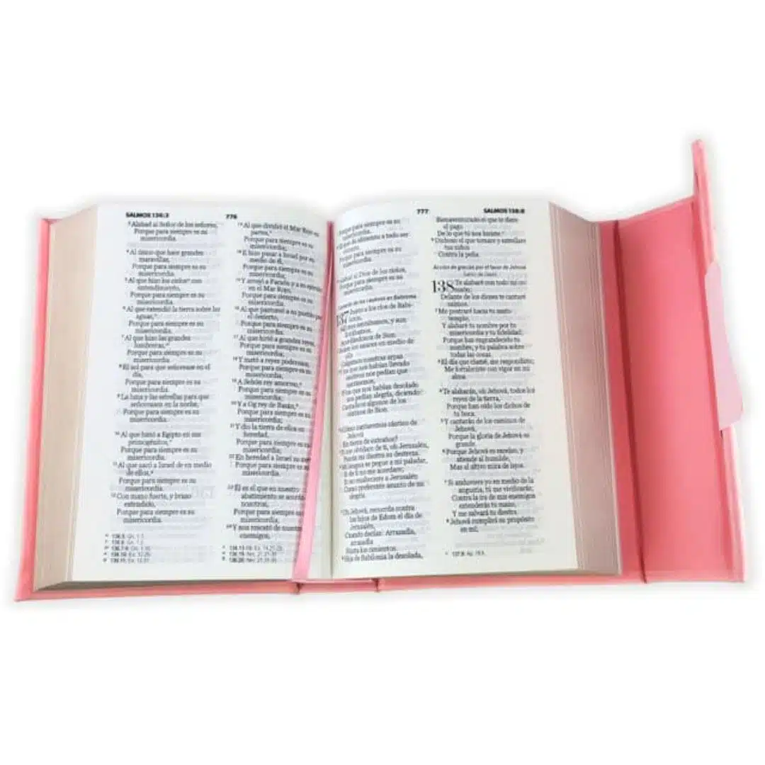 Biblia Reina Valera 1960, Cartera, Símil Piel, Coral con Broche y Manija 9798893843293 Biblia Reina Valera 1960, Cartera, Símil Piel, Coral con Broche y Manija - Imagen 3