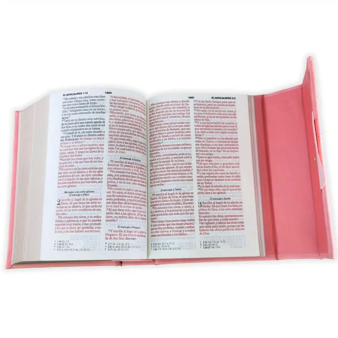 Biblia Reina Valera 1960, Cartera, Símil Piel, Coral con Broche y Manija 9798893843293 Biblia Reina Valera 1960, Cartera, Símil Piel, Coral con Broche y Manija - Imagen 4