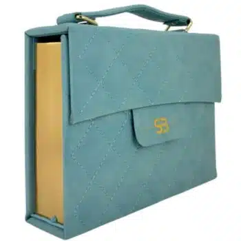 Biblia Reina Valera 1960, Cartera, Símil Piel, Turquesa con Broche y Manija