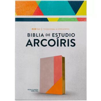 Inicio Biblia de estudio Arcoíris Reina Valera 1960, Símil Piel, Rosado