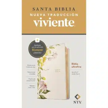 Biblia NTV, Ultrafina, Símil Piel, Beige Flores