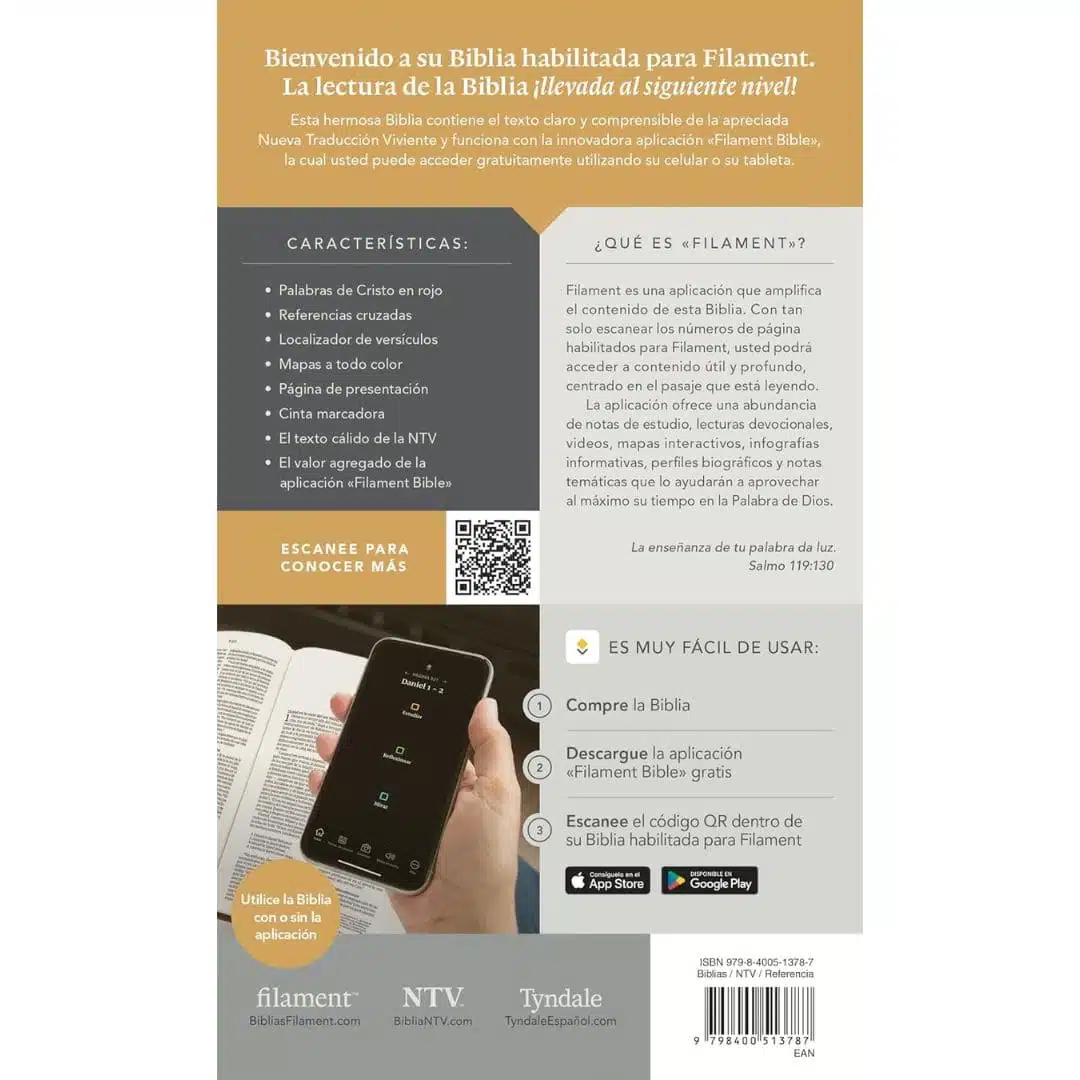 Biblia NTV, Ultrafina, Símil Piel, Beige Flores 9798400513787 Biblia NTV, Ultrafina, Símil Piel, Beige Flores - Imagen 6